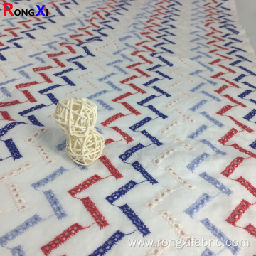 Multifunctional voile embroidered Blue Cotton Lace Fabric